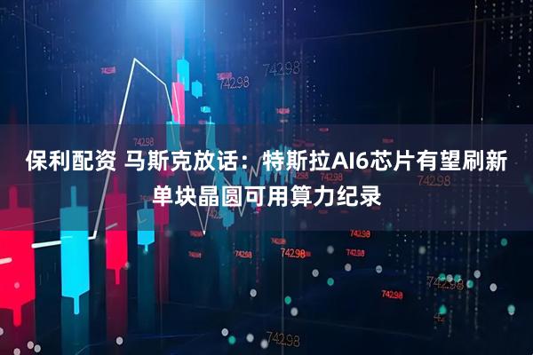 保利配资 马斯克放话：特斯拉AI6芯片有望刷新单块晶圆可用算力纪录